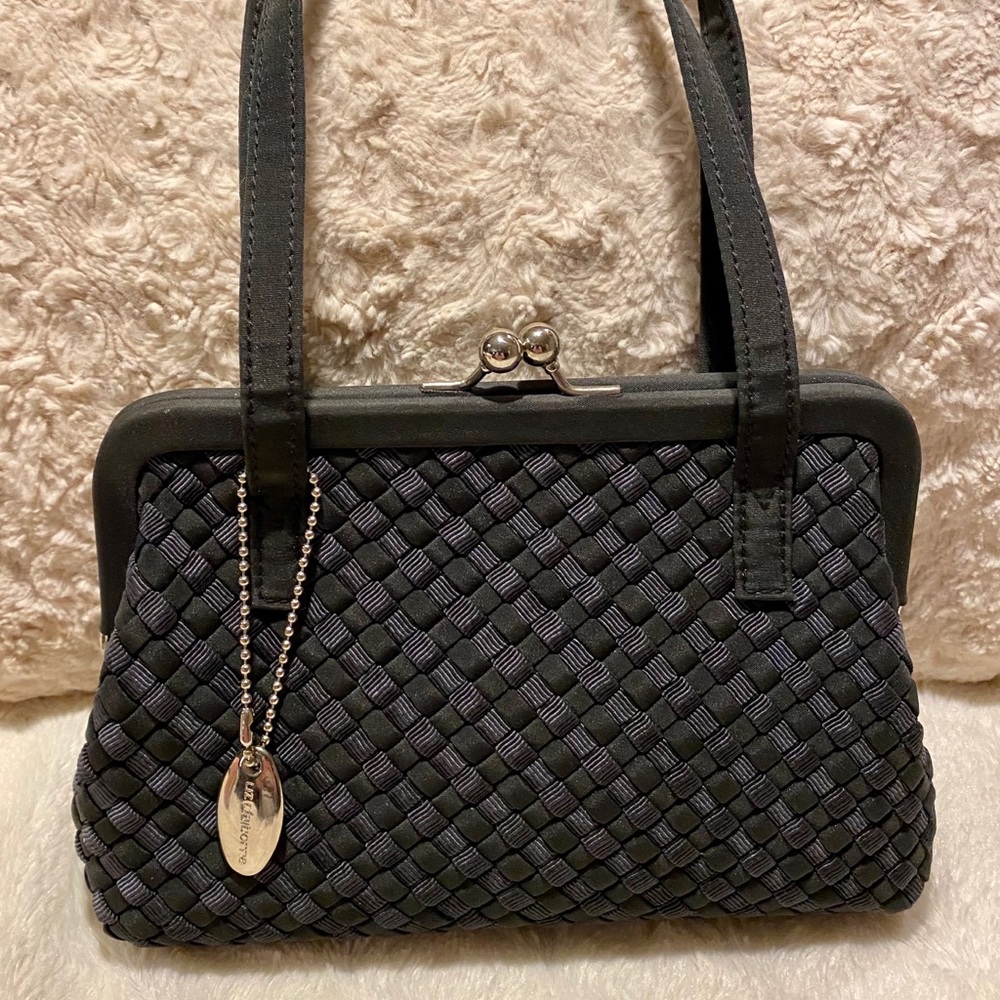 Liz Claiborne black petite evening bag.